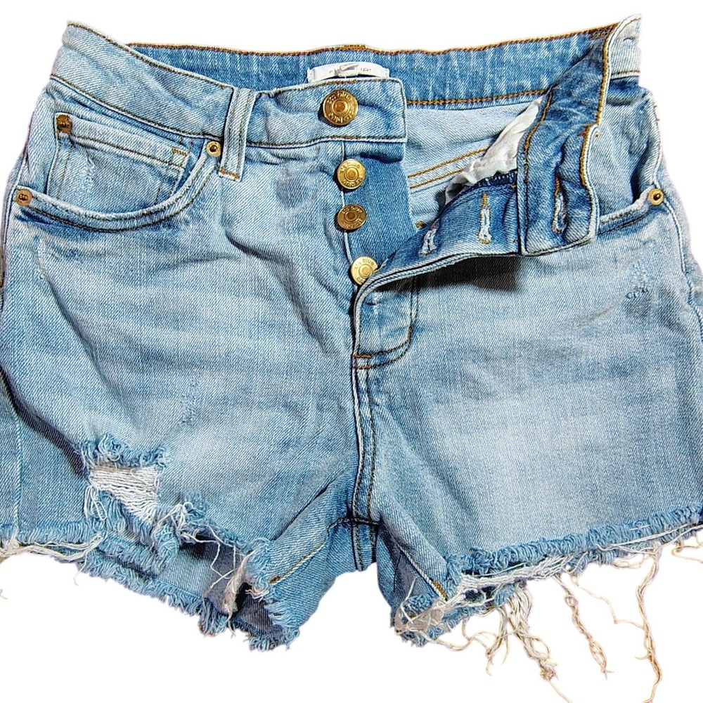 STS Blue Women's Kate High Rise Distressed Denim Cutoff Shorts‎ Size 26